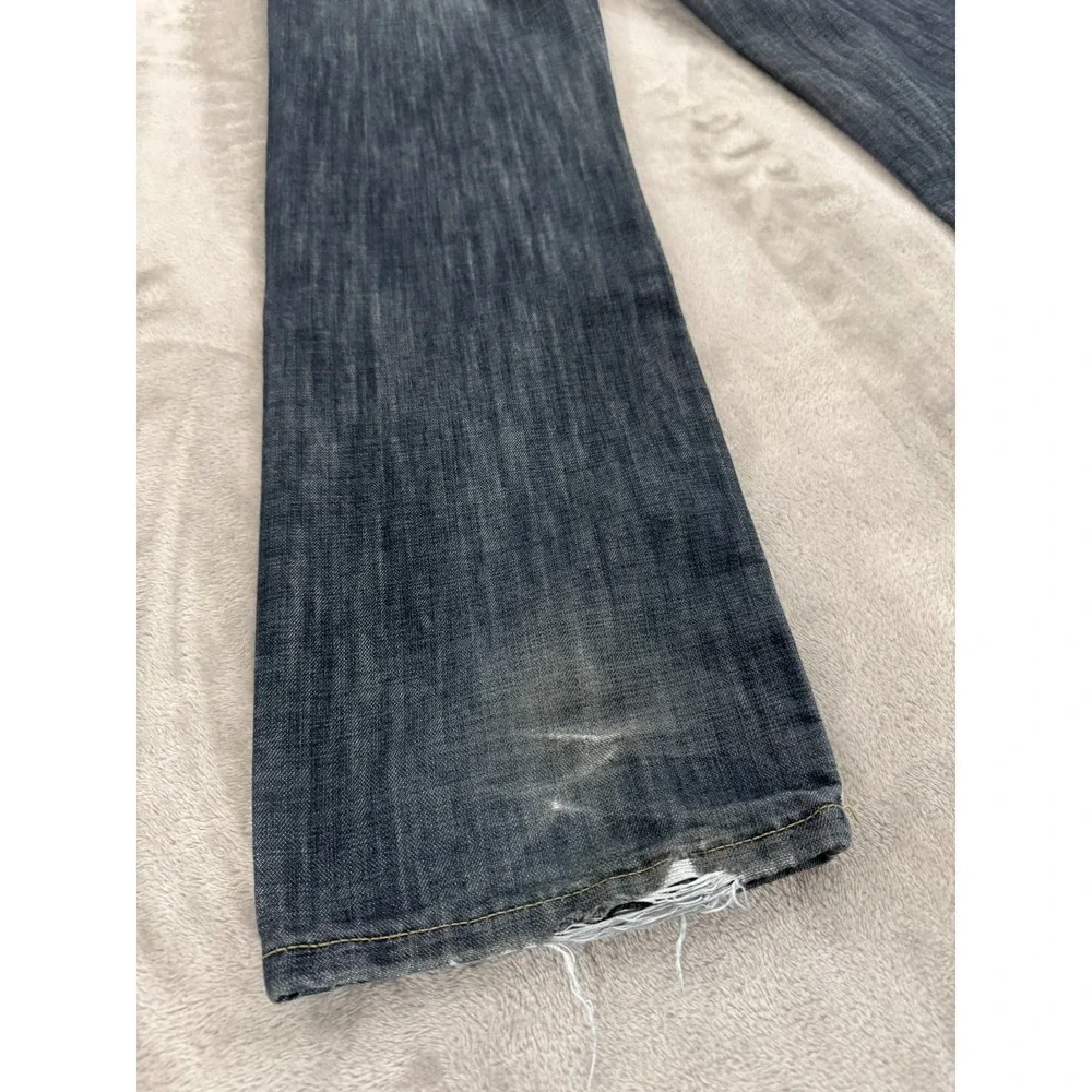 Levis 505 Jeans Boys 28x30 16 Regular Youth Blue Straight Dark Wash‎ Stained
